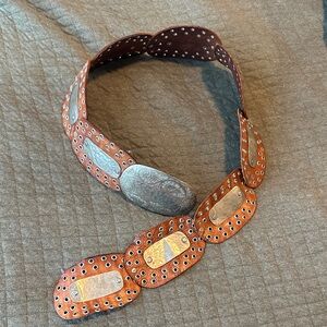 Authentic Leather and Silver Women's Belt